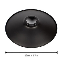 Svietidlá - Kovové tienidlo v matnej čiernej farbe, 22cm - 15816857_