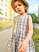 Detské oblečenie - ♻️👗 Detské košeľové šaty upcyklované - 15816833_
