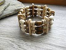 Pánske šperky - Pánsky drevený náramok hrubý pružný - 15819907_