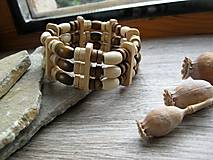 Pánske šperky - Pánsky drevený náramok hrubý pružný - 15819908_