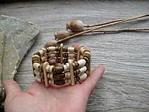 Pánske šperky - Pánsky drevený náramok hrubý pružný - 15819911_