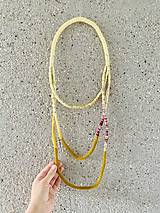 Náhrdelníky - Lanový náhrdelník žltý - 15819978_