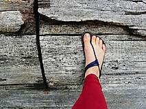 Ponožky, pančuchy, obuv - Barefoot sandále Tmavomodré (Základný úväz) - 15820320_