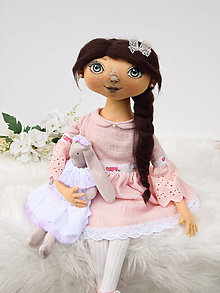 Hračky - Veľká bábika Bella so zajačikom - 15820994_