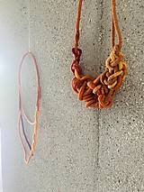 Náhrdelníky - Lanový náhrdelník oranžový - 15820846_