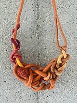 Náhrdelníky - Lanový náhrdelník oranžový - 15820849_