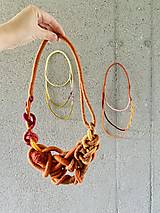 Náhrdelníky - Lanový náhrdelník oranžový - 15820850_