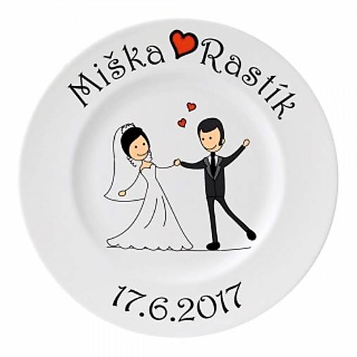 Nádoby - Svadobný tanier2 - 15822265_