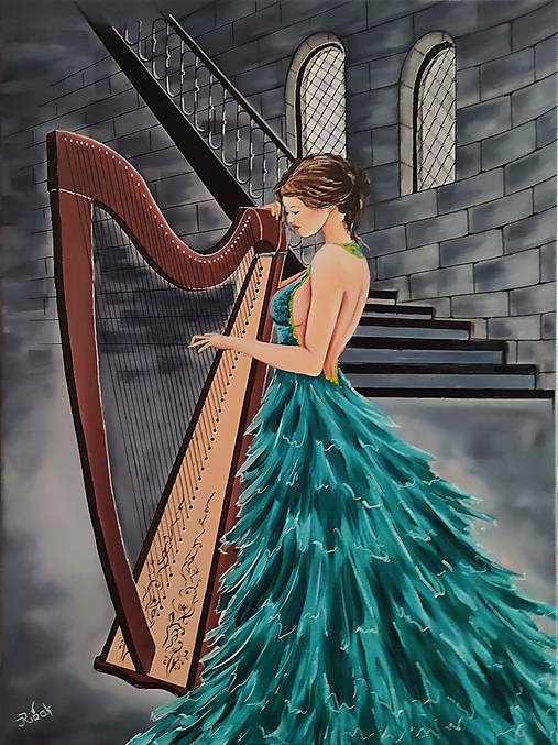 Žena s harfou