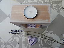 Svietidlá - Romantický svícen/svietnik Levandule větší - 15823752_