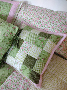 Úžitkový textil - Vankúše Zelený vidiek (vankúš kockovaný 45*45cm) - 15824884_