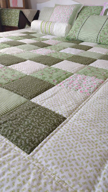 Úžitkový textil - Vankúše Zelený vidiek (prehoz 200*200cm, obojstranný) - 15824887_