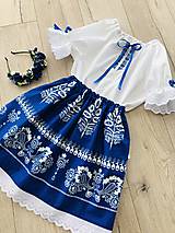 Detské oblečenie - Dievčenský kroj Terezka v modrom - 15826887_