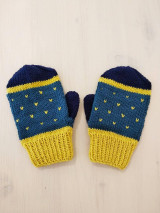 Detské doplnky - Veselé rukavičky 100% Baby merino (nočná obloha) - 15826725_