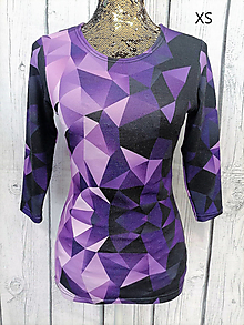Topy, tričká, tielka - Dámský fialový top, halenka (XS) - 15825135_