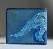 Pánske tašky - Kožená peňaženka s triceratopsom - 15826598_
