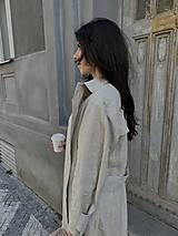Bundy a kabáty - MASTERPIECE LARA belted ľanový trench coat CUSTOMIZED TAILORING - 15827679_