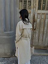 Bundy a kabáty - MASTERPIECE LARA belted ľanový trench coat CUSTOMIZED TAILORING - 15827682_