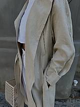 Bundy a kabáty - MASTERPIECE LARA belted ľanový trench coat CUSTOMIZED TAILORING - 15827686_