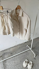 Blúzky a košele - ANNA ľanová košeľa NATURAL/BEIGE - 15827846_