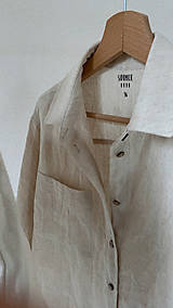 Blúzky a košele - ANNA ľanová košeľa NATURAL/BEIGE - 15827852_