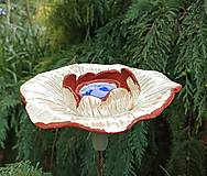 Dekorácie - Keramický veľký kvet do záhrady - 15828318_