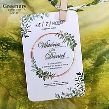 Papiernictvo - Moderné svadobné oznámenie greenery J20444 - 15827797_