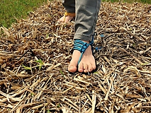 Detské topánky - Detské barefoot sandále modré - 15829132_