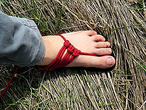 Detské topánky - Detské barefoot sandále červené - 15829123_
