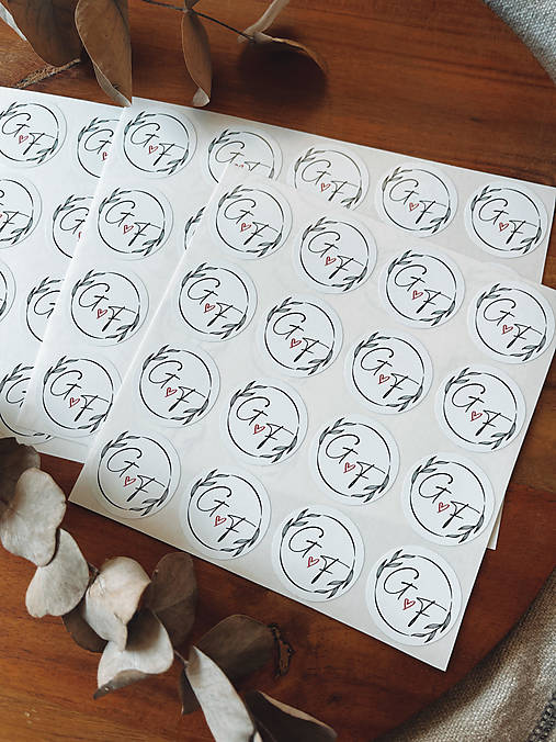 Úložné priestory & Organizácia - Nálepky s iniciálmi  - 15829933_