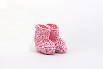Detské topánky - Ružové papučky BIO BAVLNA - 15830593_