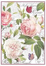Papier - Papier na decoupage - vintage rose - 15830024_