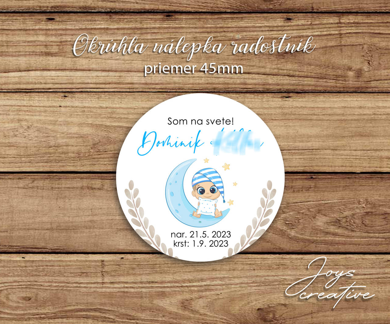 Nálepky "Radostníky" priemer 45mm