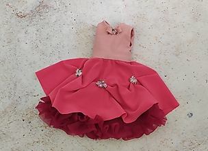 Hračky - Ružové šaty s riasením pre Paola Reina - 15830216_