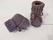 Detské topánky - Topánočky - 100% Baby merino (6-12 mesiacov  (váš výber)) - 15830151_
