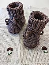 Detské topánky - Topánočky - 100% Baby merino (6-12 mesiacov  (váš výber)) - 15830153_