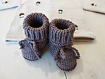 Detské topánky - Topánočky - 100% Baby merino (6-12 mesiacov  (váš výber)) - 15830161_