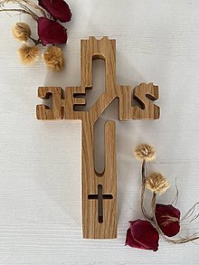 Dekorácie - Kríž Ježiš - 15830907_