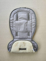 Detský textil - Podložka do kočíka ROAN  Bloom 100% ovčie rúno MERINO TOP SUPER WASH Natural Bodka šedá - 15832439_