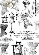 Papier - Papier na decoupage - vintage corset - 15832995_