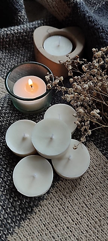 Sviečky - Čajové sviečky sójový vosk BEZOBALOVÉ - 15832382_
