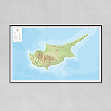 Grafika - Cyprus - originálna mapa - 15832720_