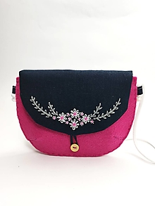 Detské tašky - Vyšívaná dievčenská kabelka (Kvety) - 15833515_