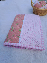 Papiernictvo - Textilný obal -ružový - 15833682_