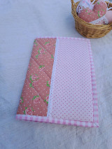 Papiernictvo - Textilný obal -ružový - 15833684_