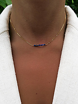 Náhrdelníky - Retiazkový náhrdelník s lapis lazuli - 15833564_