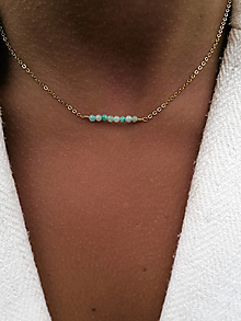 Náhrdelníky - Retiazkový náhrdelník s amazonitom - 15833605_