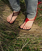 Detské topánky - Detské barefoot sandále hnedé - 15833942_