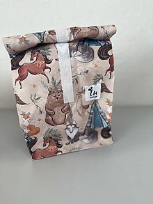 Iné tašky - Vrecko na desiatu  (Zvieratká z lesa) - 15836184_