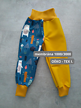 Detské oblečenie - Detské softshellové nohavice s fleecom, 104 - 15835983_